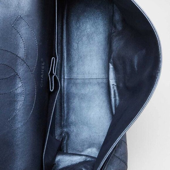 Chanel Blue 2.55 Reissue Quilted Classic Metallic Calfskin Leather 228 Maxi F... - Picture 6 of 9